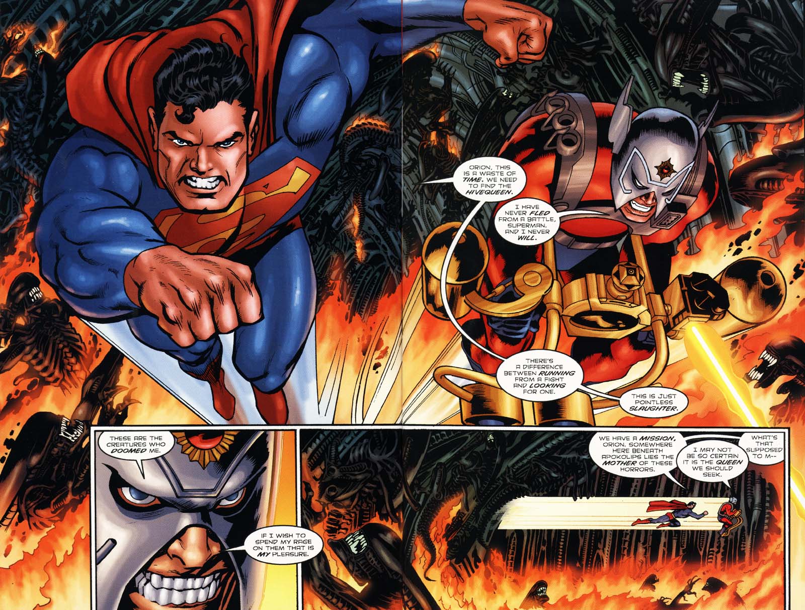 Read online Superman/Aliens 2: God War comic -  Issue #4 - 6