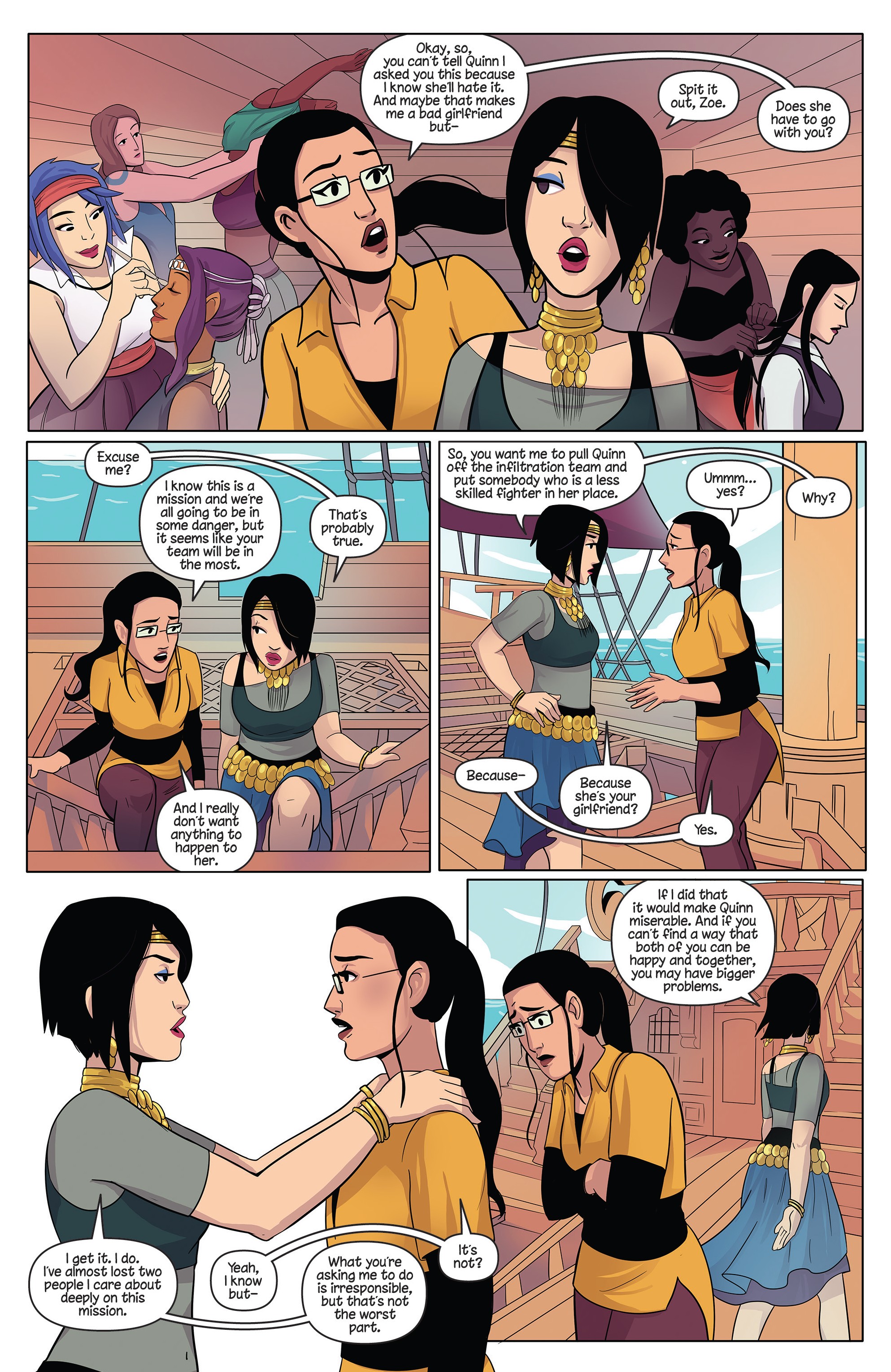 Read online Princeless Raven Year Two: Love and Revenge comic -  Issue # _TPB Assault On Golden Rock - 49