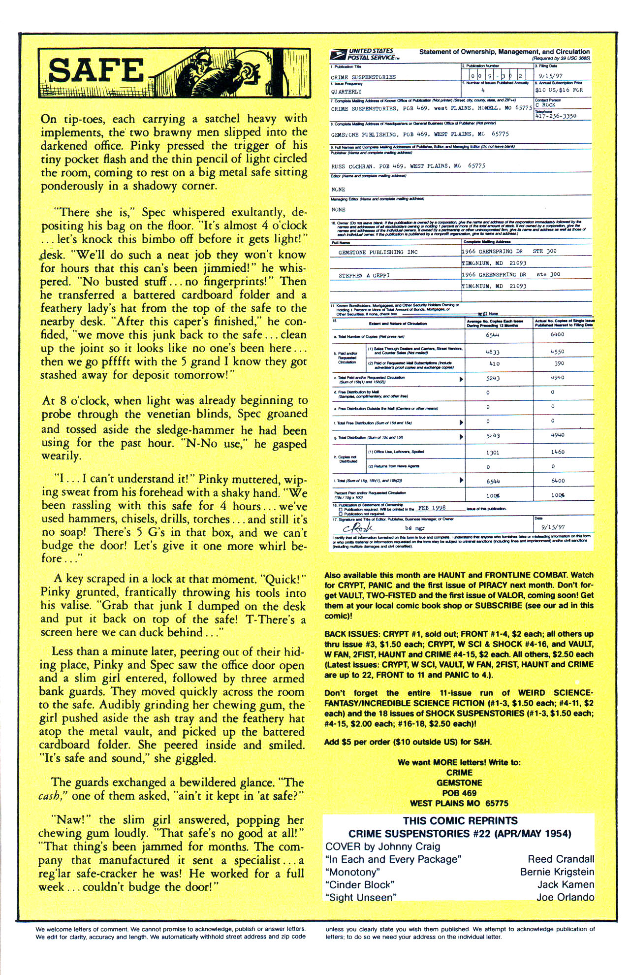 Read online Crime SuspenStories comic -  Issue #22 - 19
