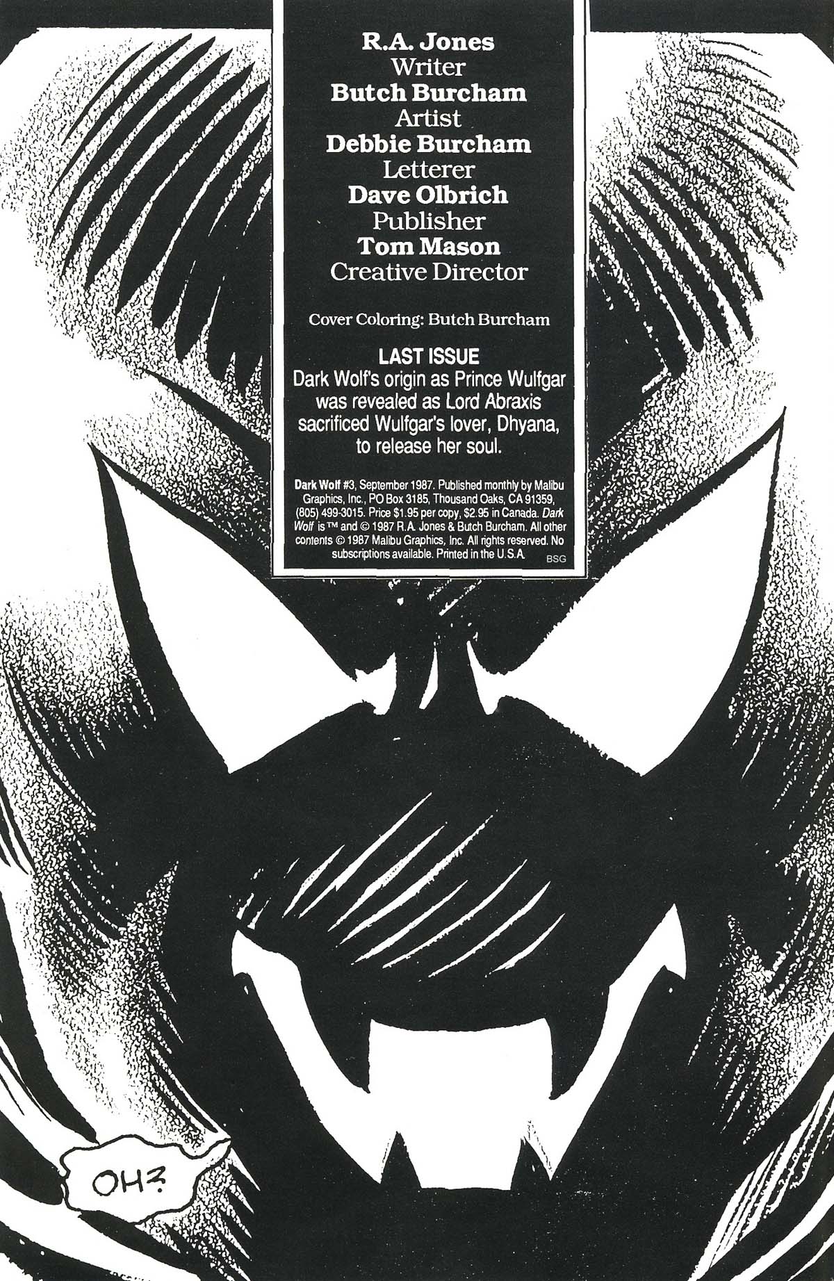 Read online Dark Wolf comic -  Issue #3 - 2