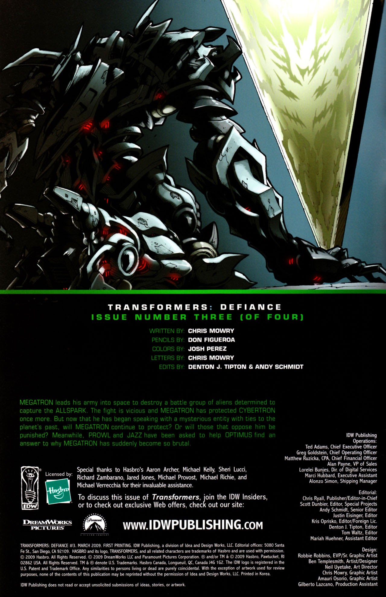 Read online Transformers: Defiance comic -  Issue #3 - 3