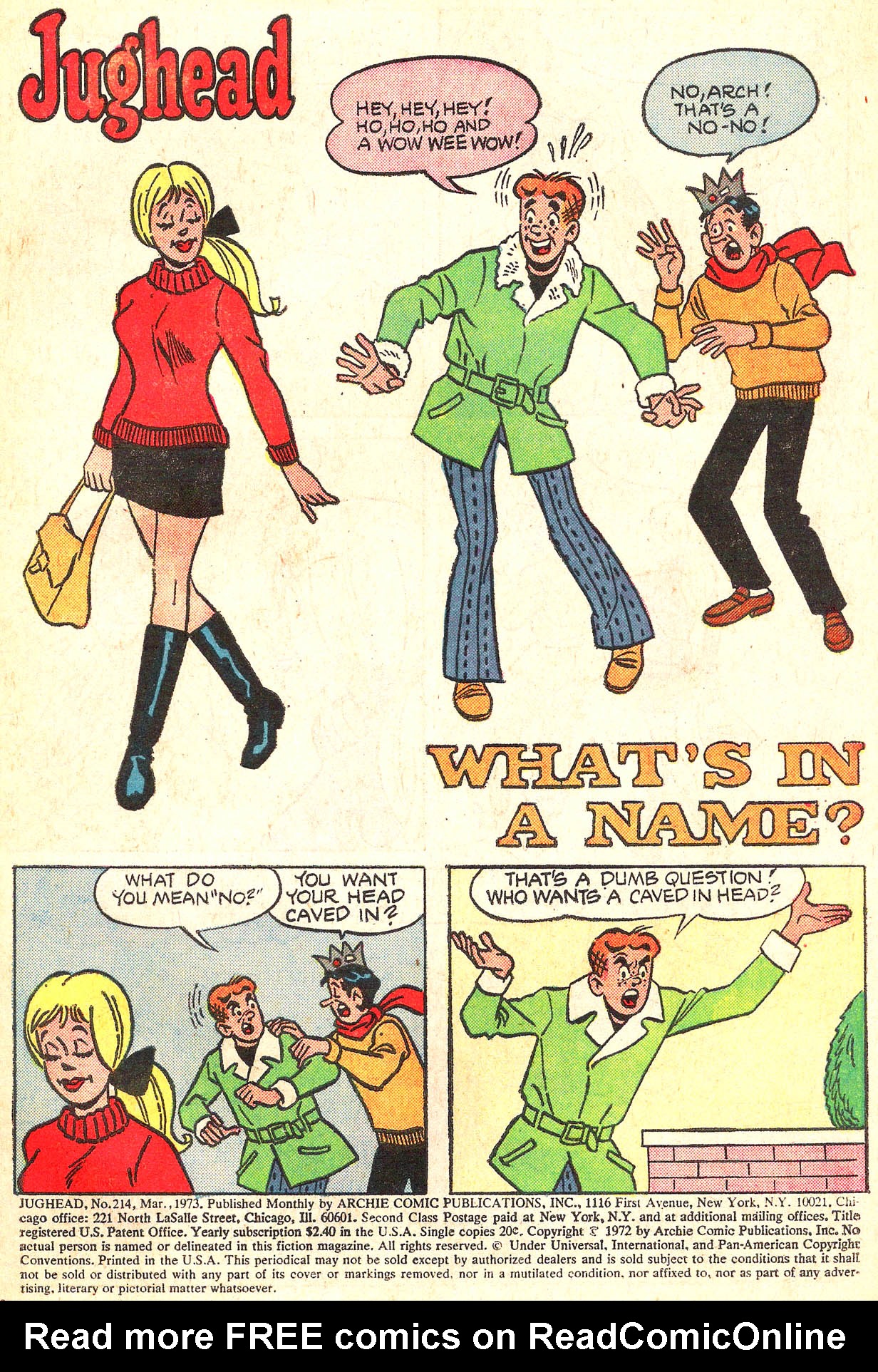 Read online Jughead (1965) comic -  Issue #214 - 3