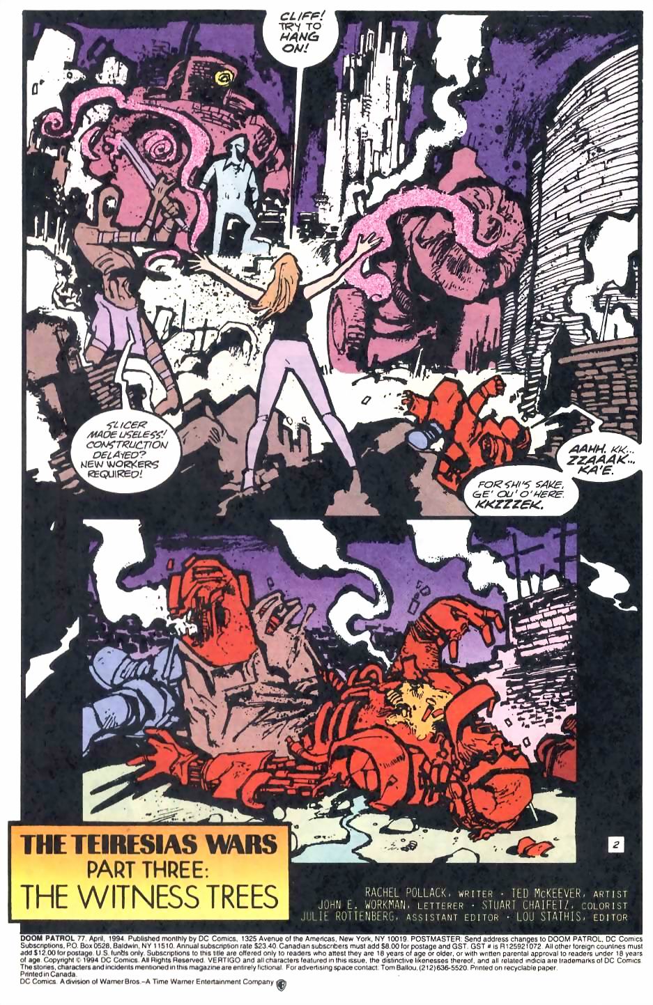 Read online Doom Patrol (1987) comic -  Issue #77 - 3