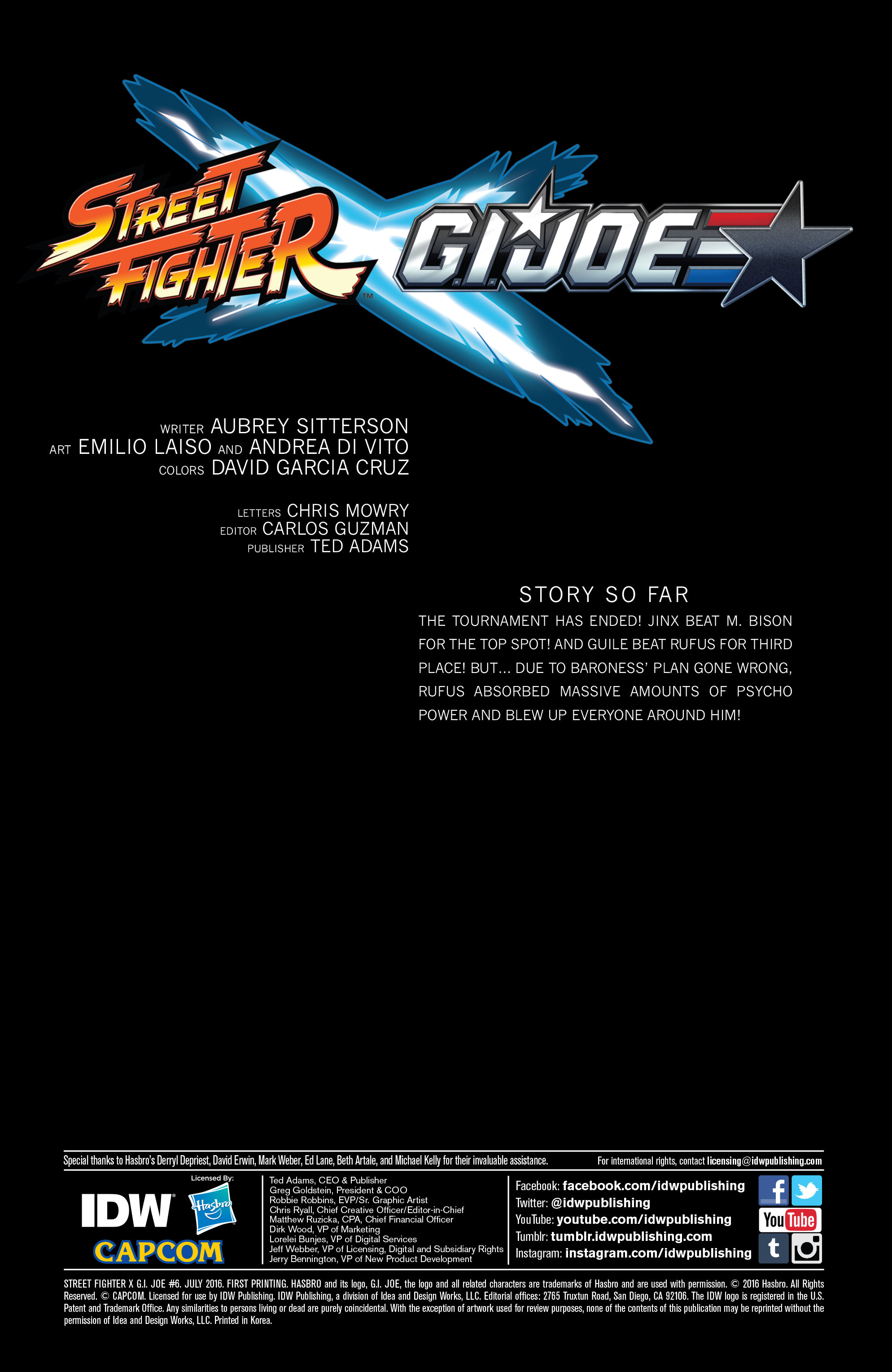 Read online Street Fighter X G.I. Joe comic -  Issue #6 - 2