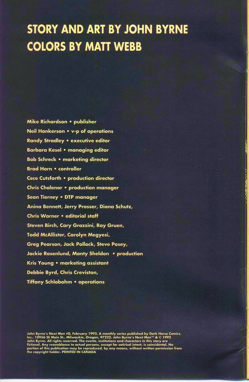 Read online John Byrne's Next Men (1992) comic -  Issue #0 - 2