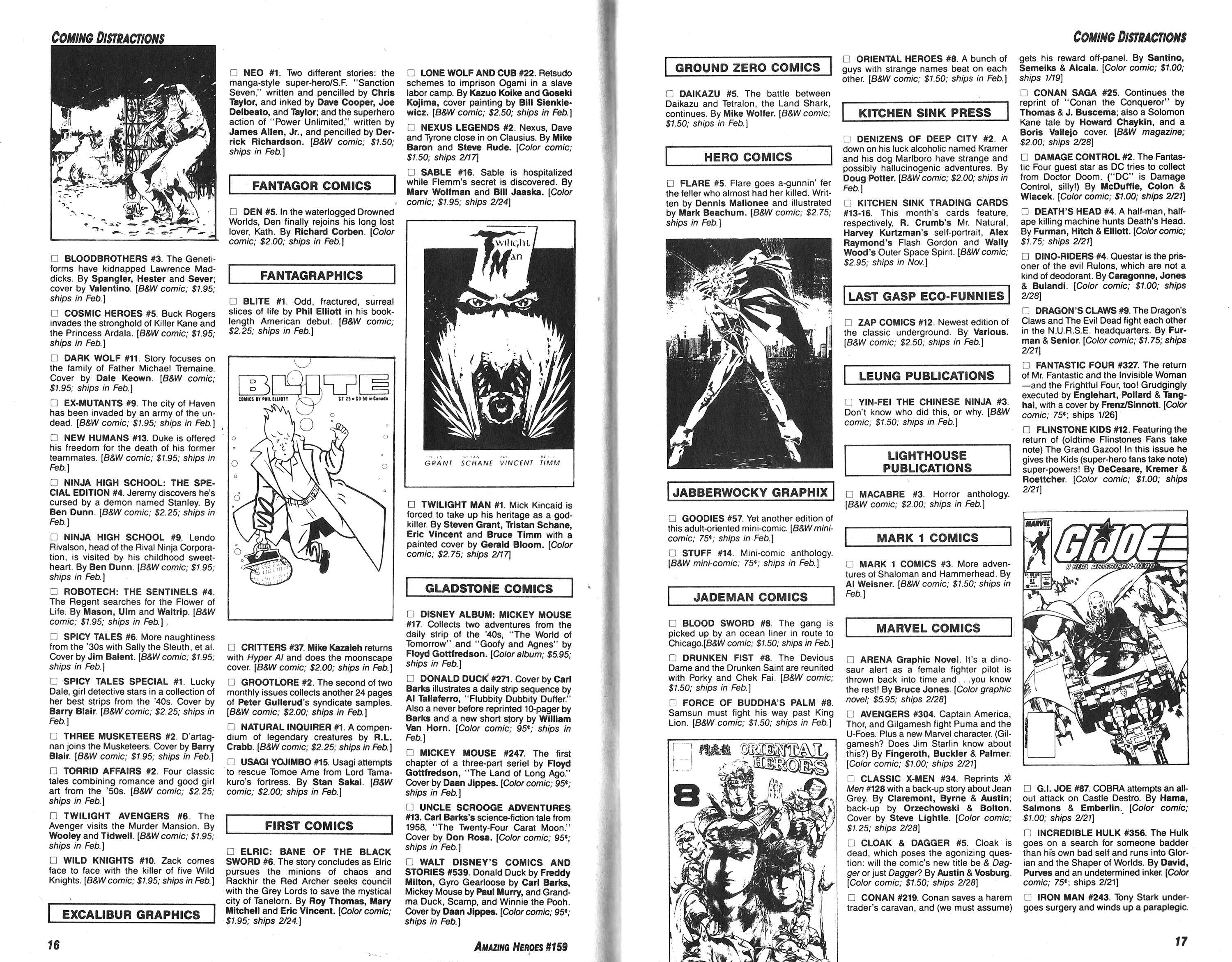 Read online Amazing Heroes comic -  Issue #159 - 9