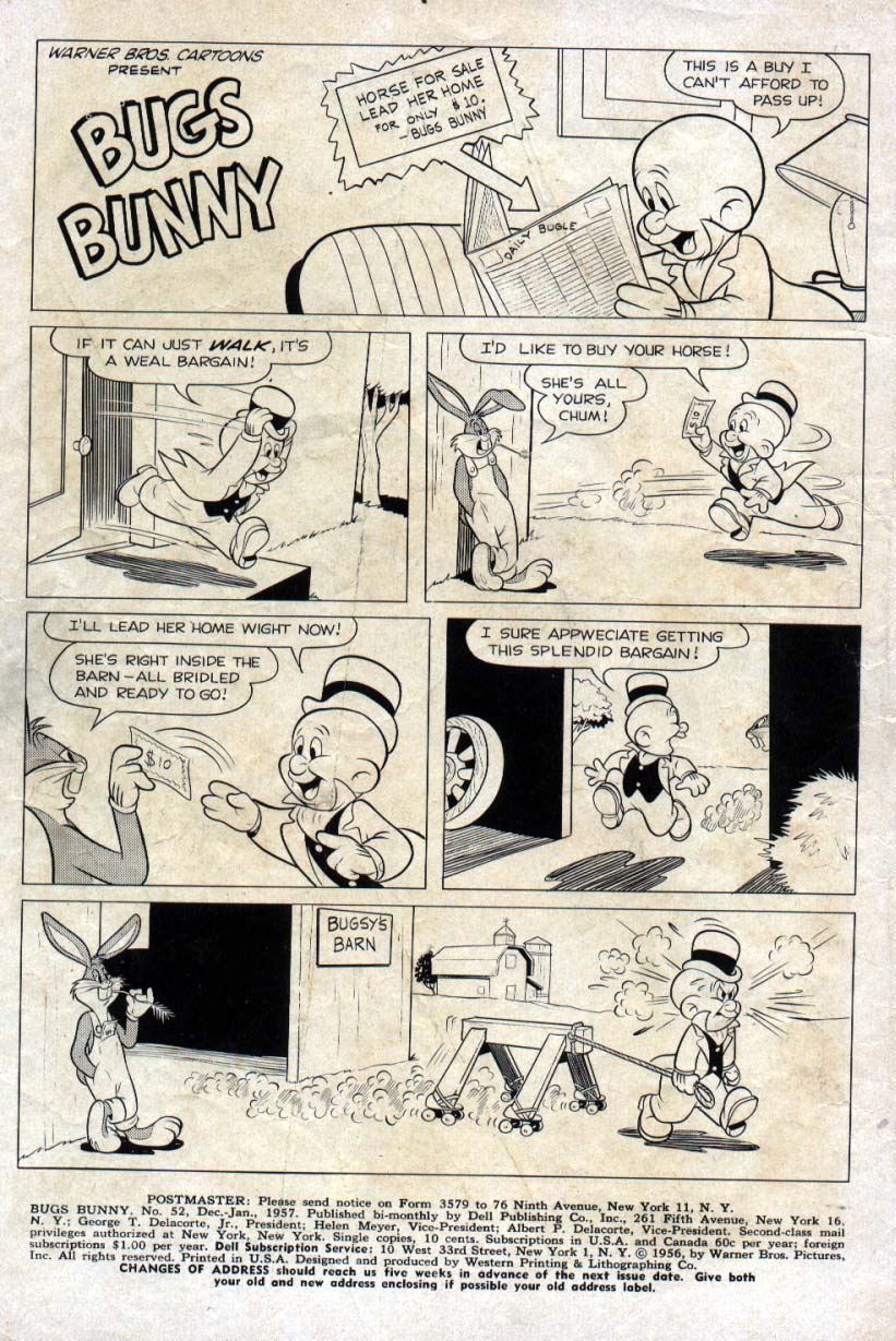 Read online Bugs Bunny comic -  Issue #52 - 2