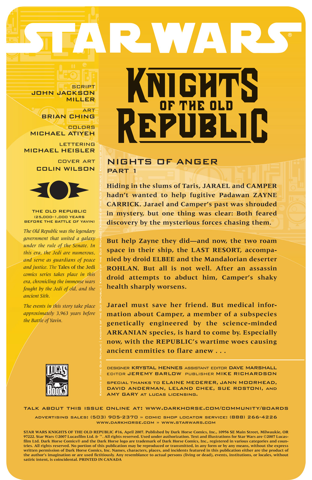 Read online Star Wars: Knights Of The Old Republic comic -  Issue #16 - 2