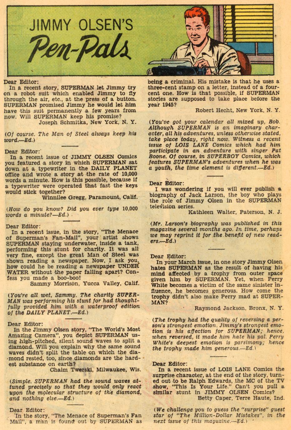Read online Superman's Pal Jimmy Olsen comic -  Issue #38 - 24