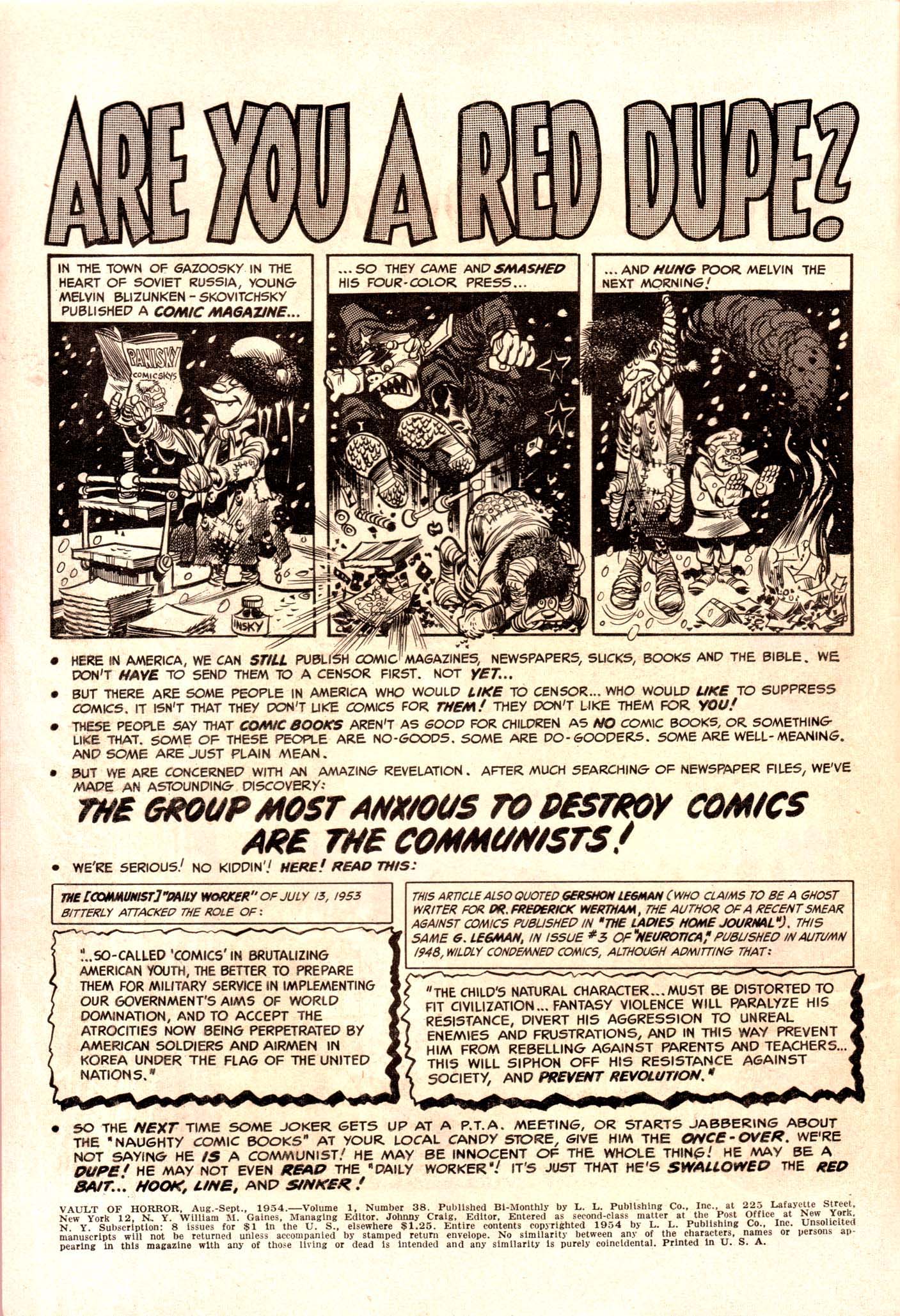 Read online The Vault of Horror (1950) comic -  Issue #38 - 3