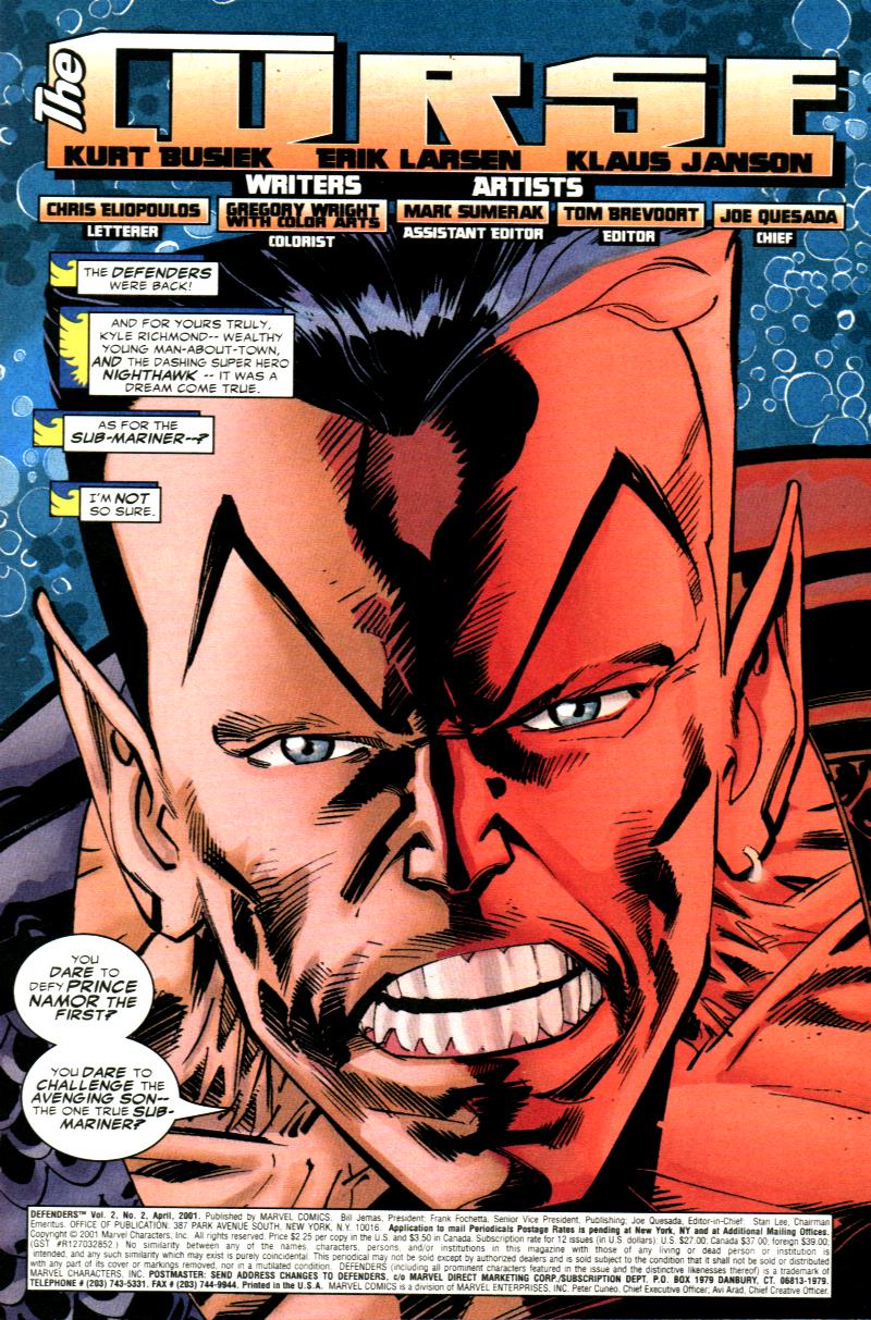 Read online Defenders (2001) comic -  Issue #2 - 2