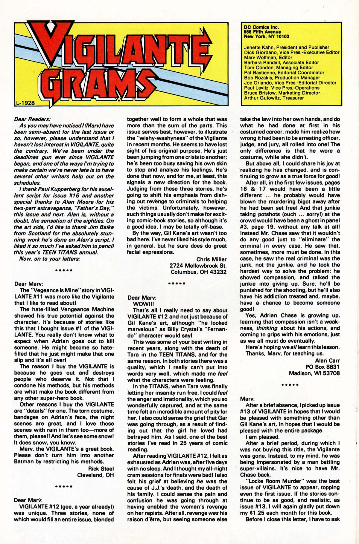 Read online Vigilante (1983) comic -  Issue #17 - 25