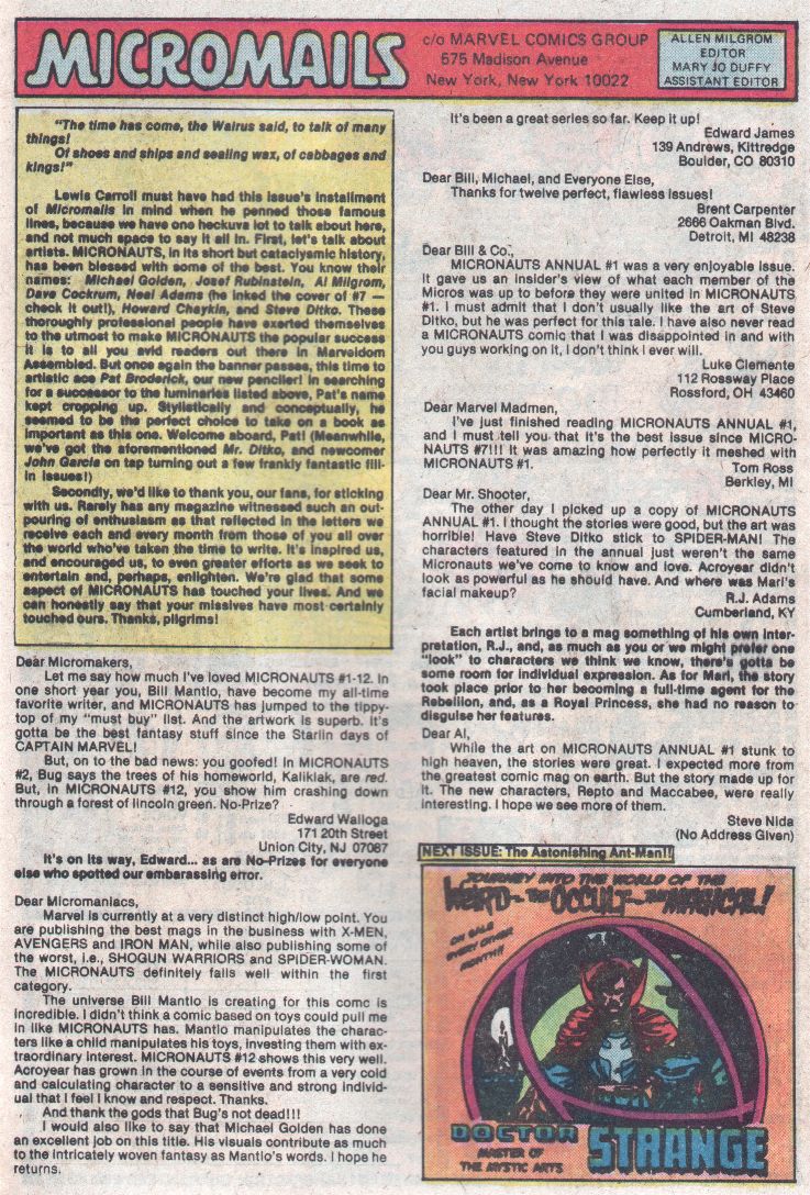 Read online Micronauts (1979) comic -  Issue #19 - 18