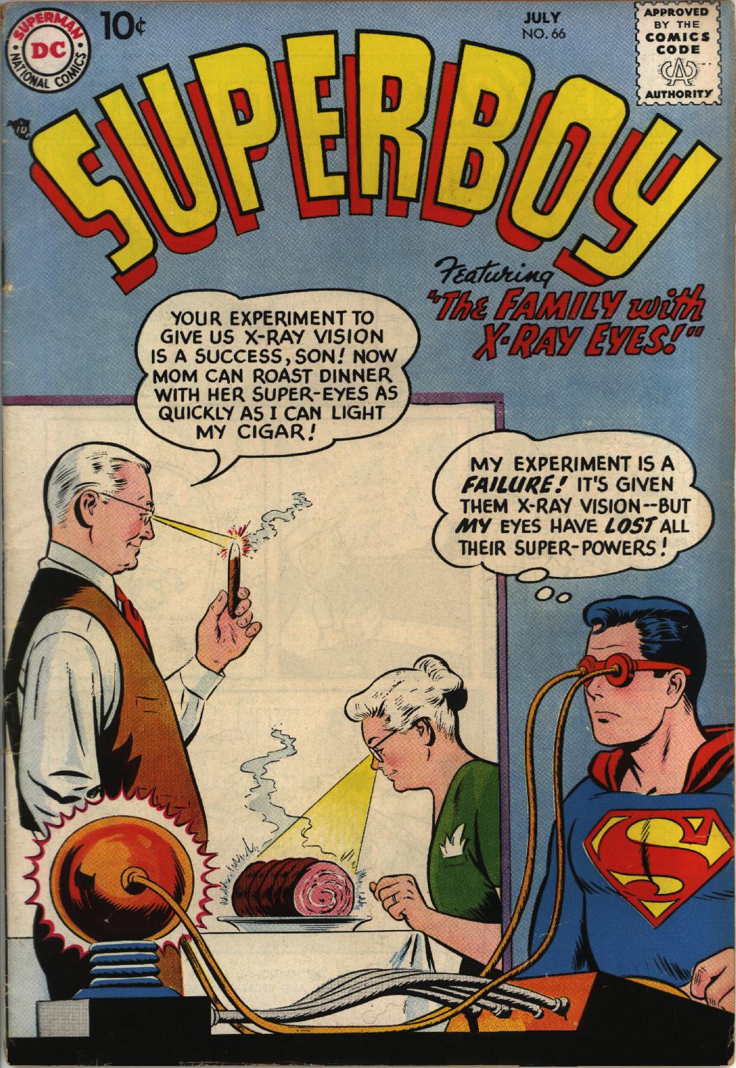 Read online Superboy (1949) comic -  Issue #66 - 1