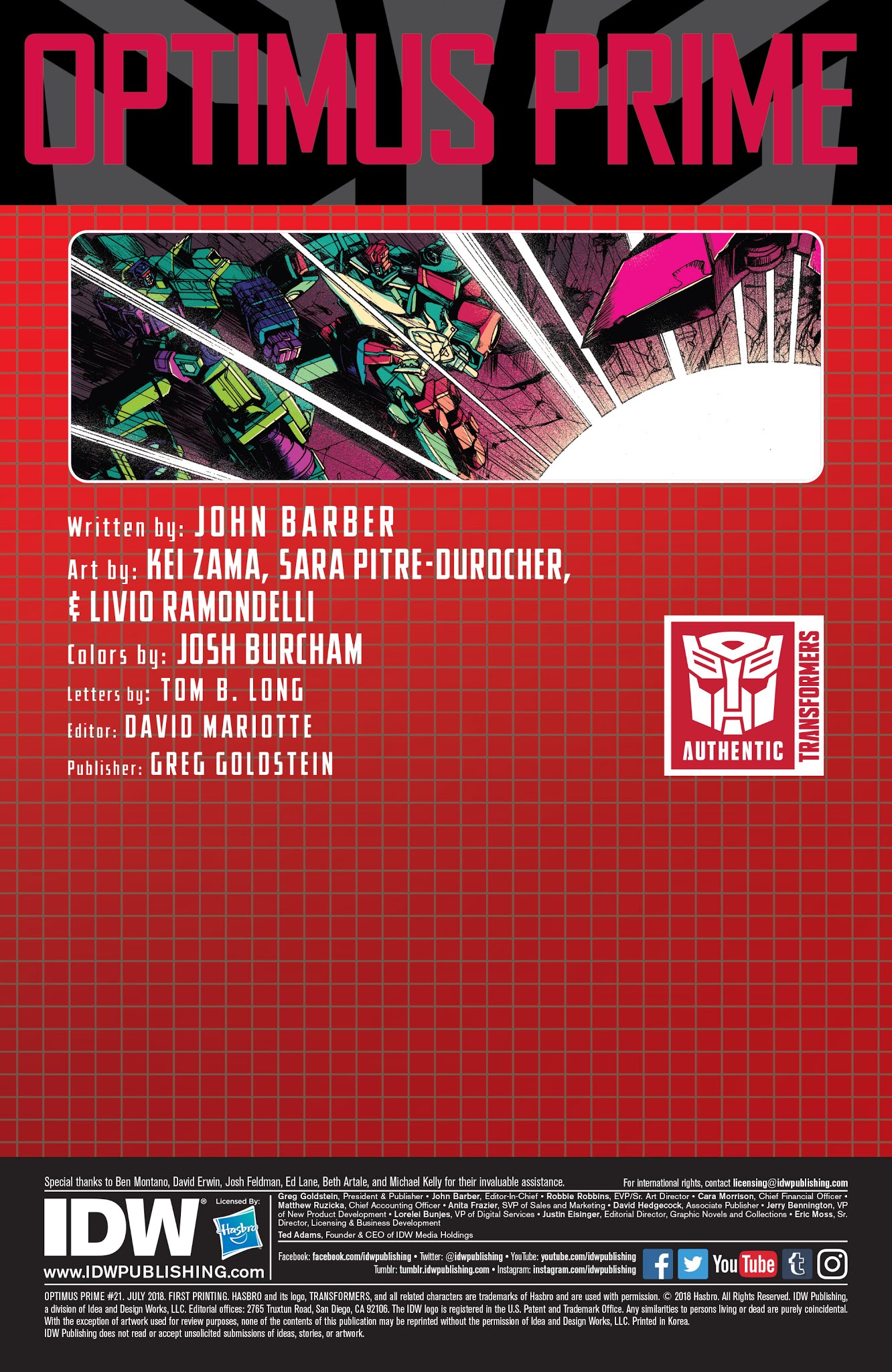 Read online Optimus Prime comic -  Issue #21 - 2