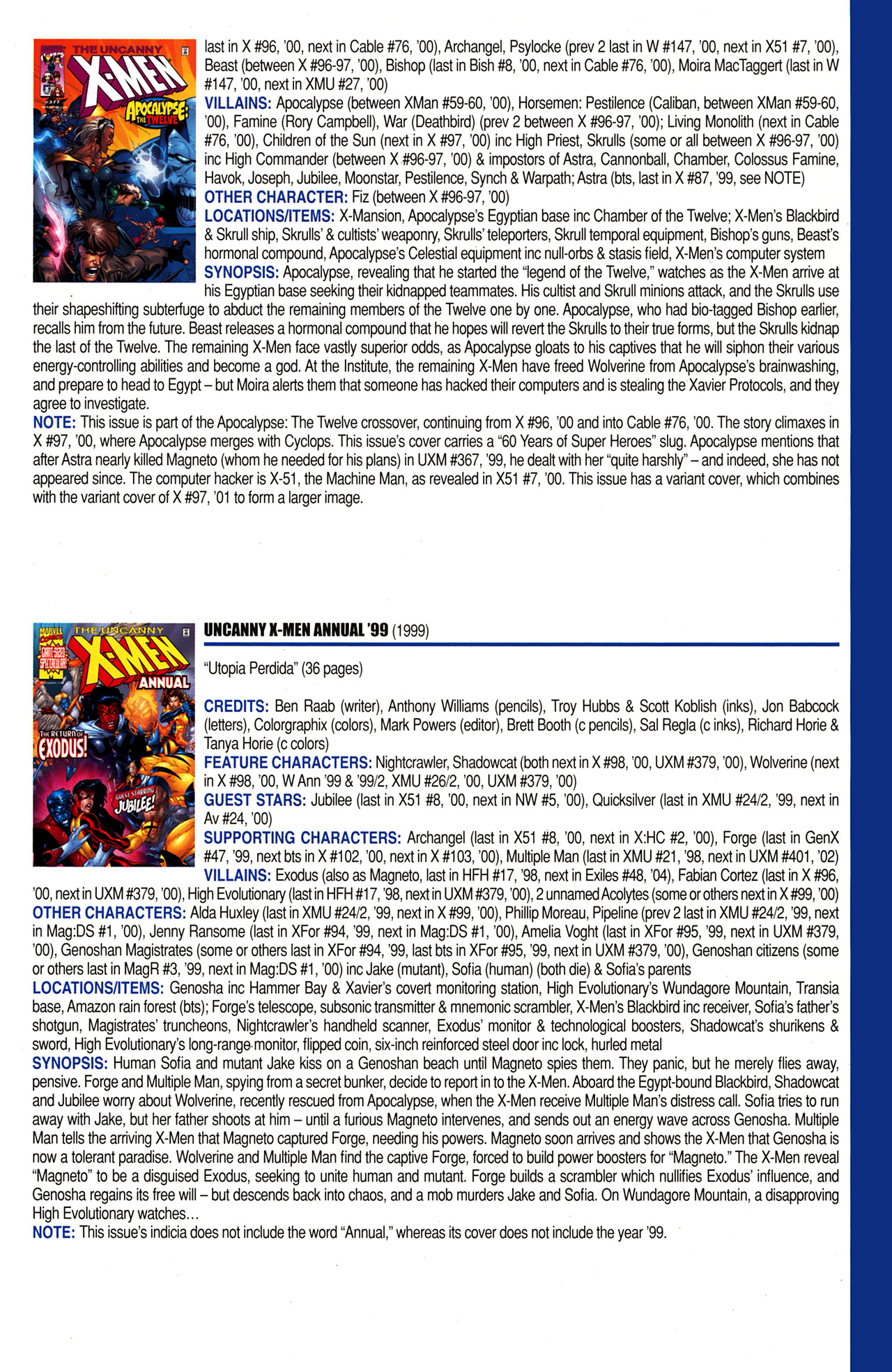 Read online Official Index to the Marvel Universe comic -  Issue #10 - 47