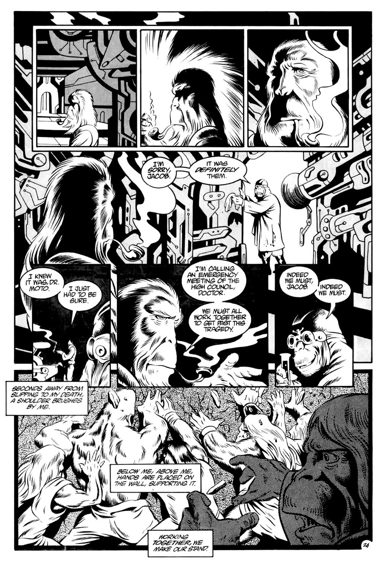 Read online Planet of the Apes (1990) comic -  Issue #7 - 26