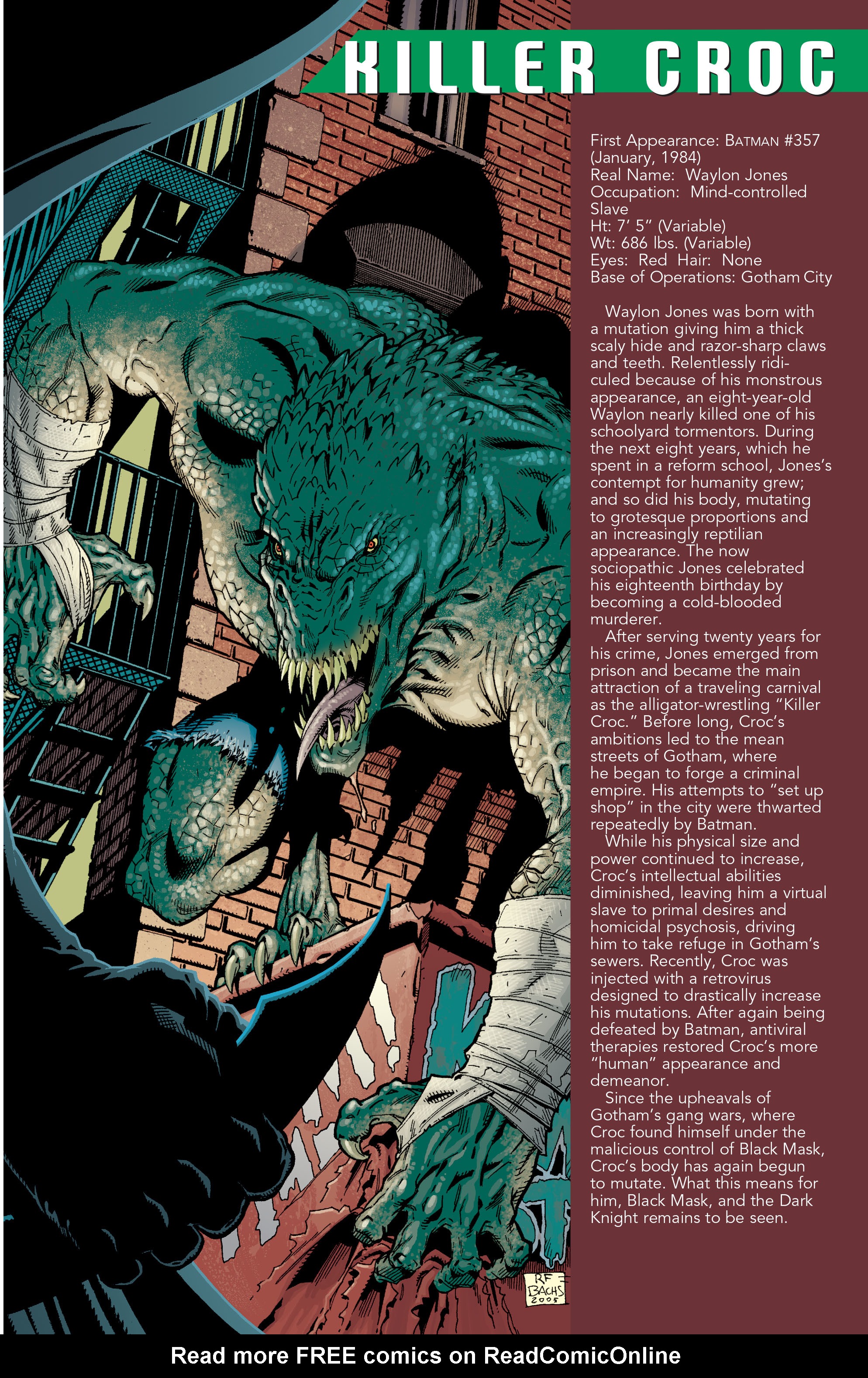 Read online Batman: Arkham: Killer Croc comic -  Issue # Full - 219