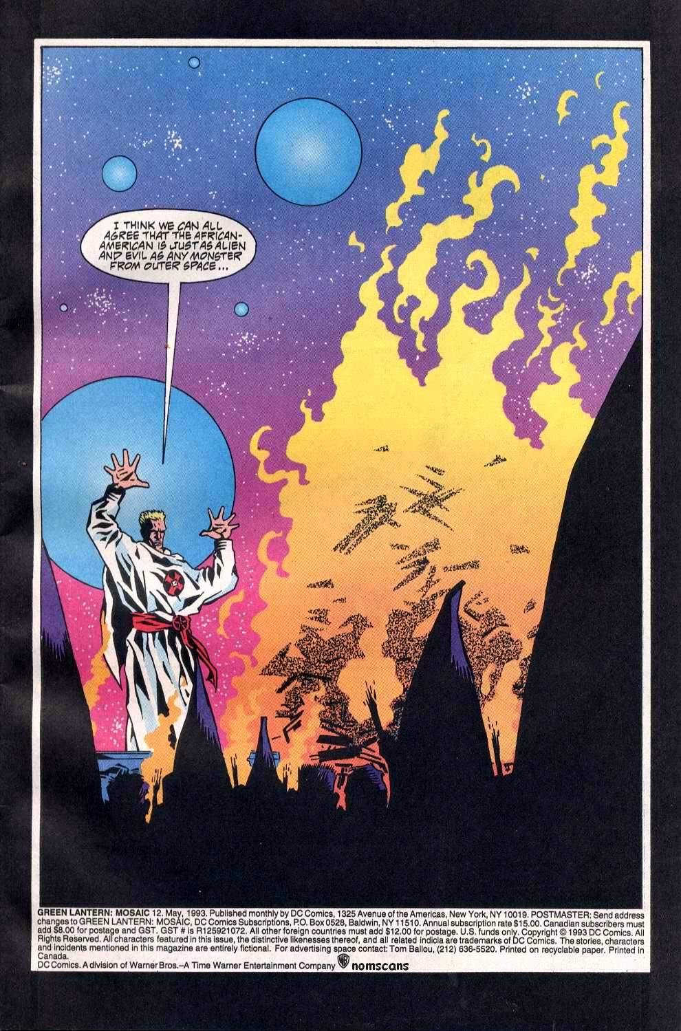 Read online Green Lantern: Mosaic comic -  Issue #12 - 2