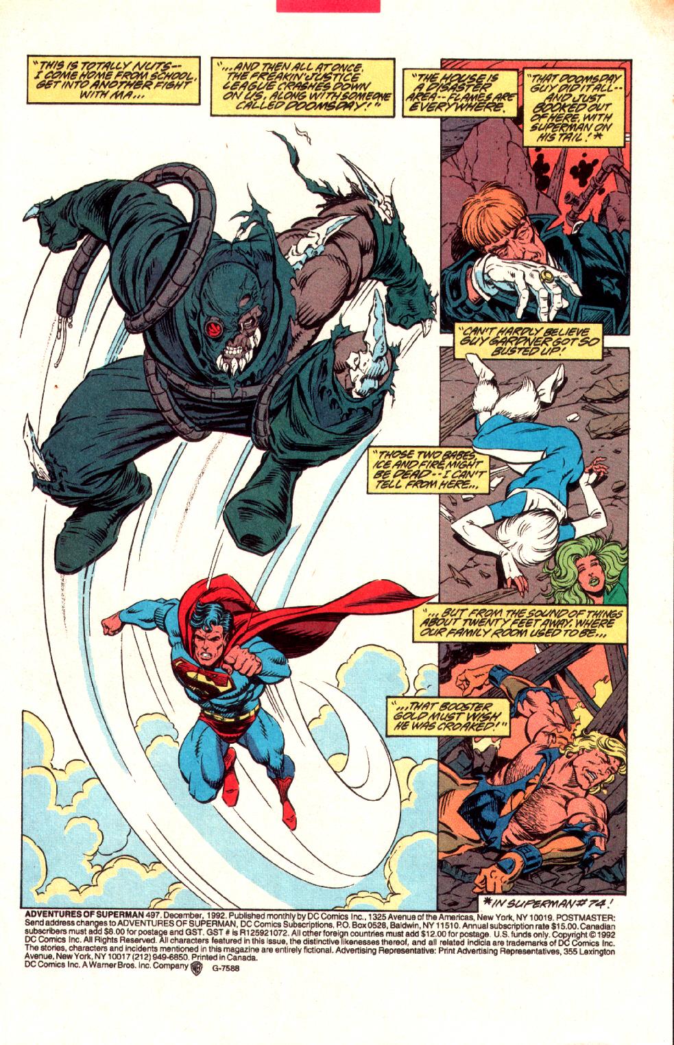 Read online Adventures of Superman (1987) comic -  Issue #497 - 2