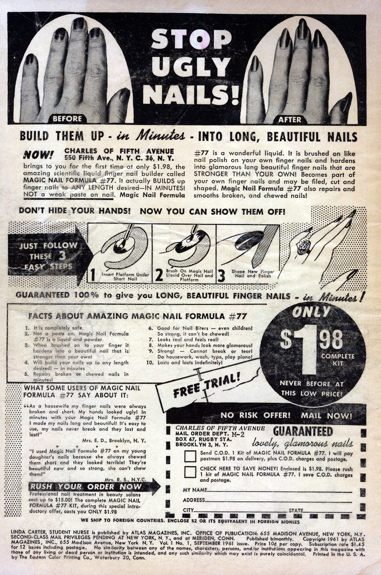 Read online Linda Carter, Student Nurse comic -  Issue #1 - 2