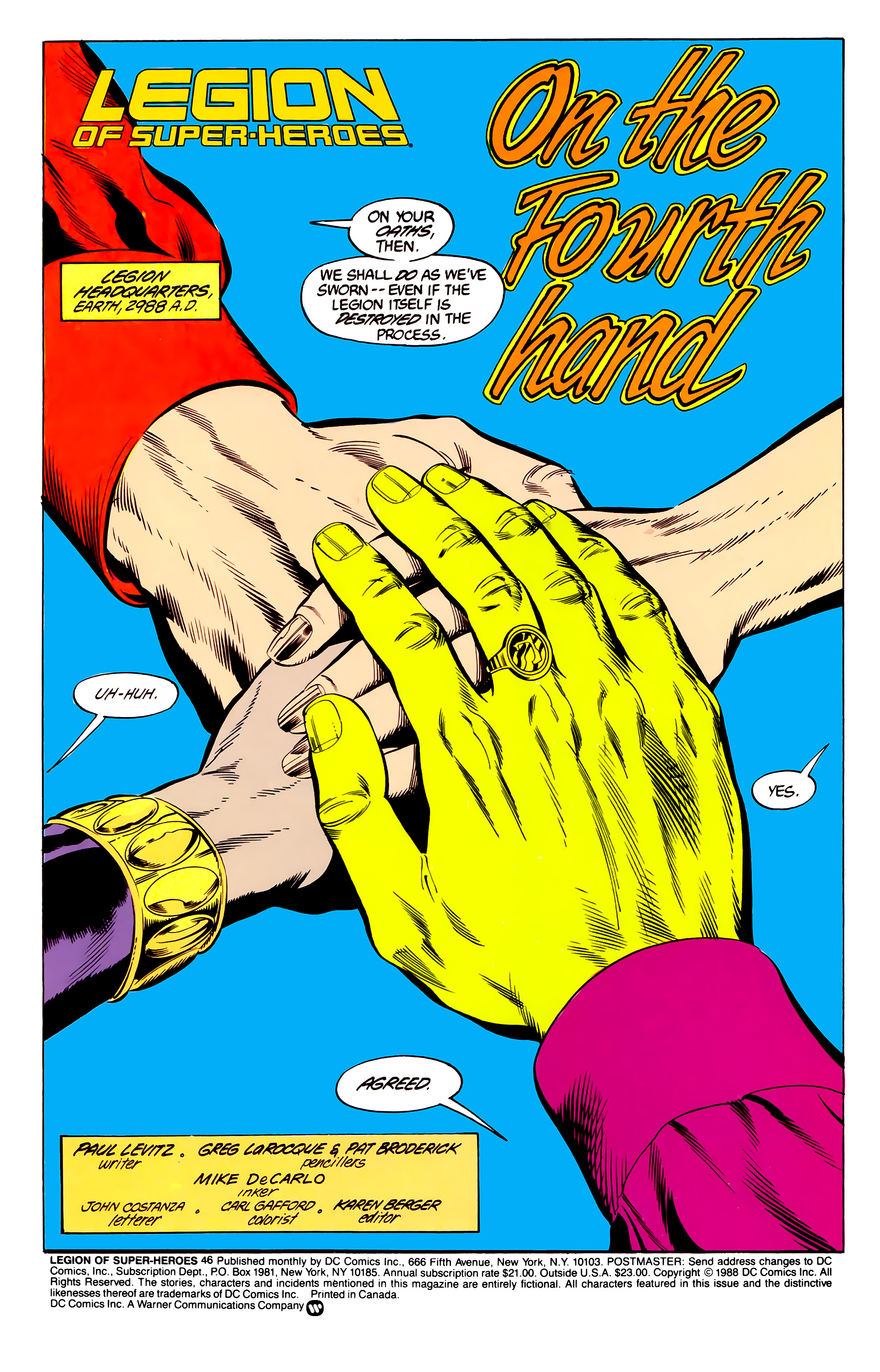 Read online Legion of Super-Heroes (1984) comic -  Issue #46 - 2