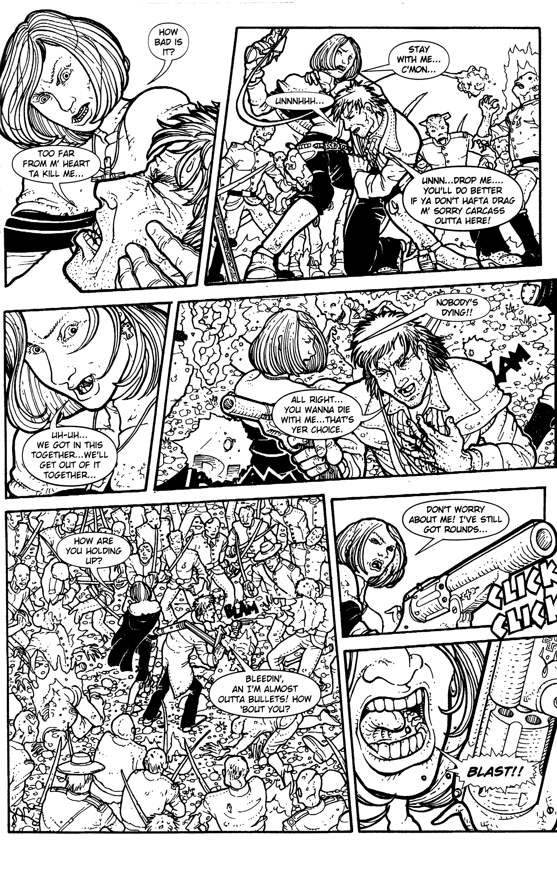 Read online Warrior Nun: Black & White comic -  Issue #13 - 23