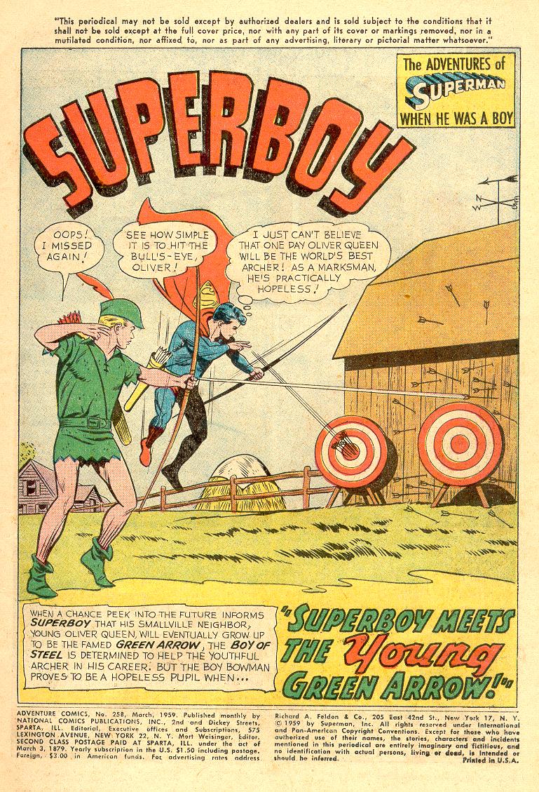 Read online Adventure Comics (1938) comic -  Issue #258 - 3