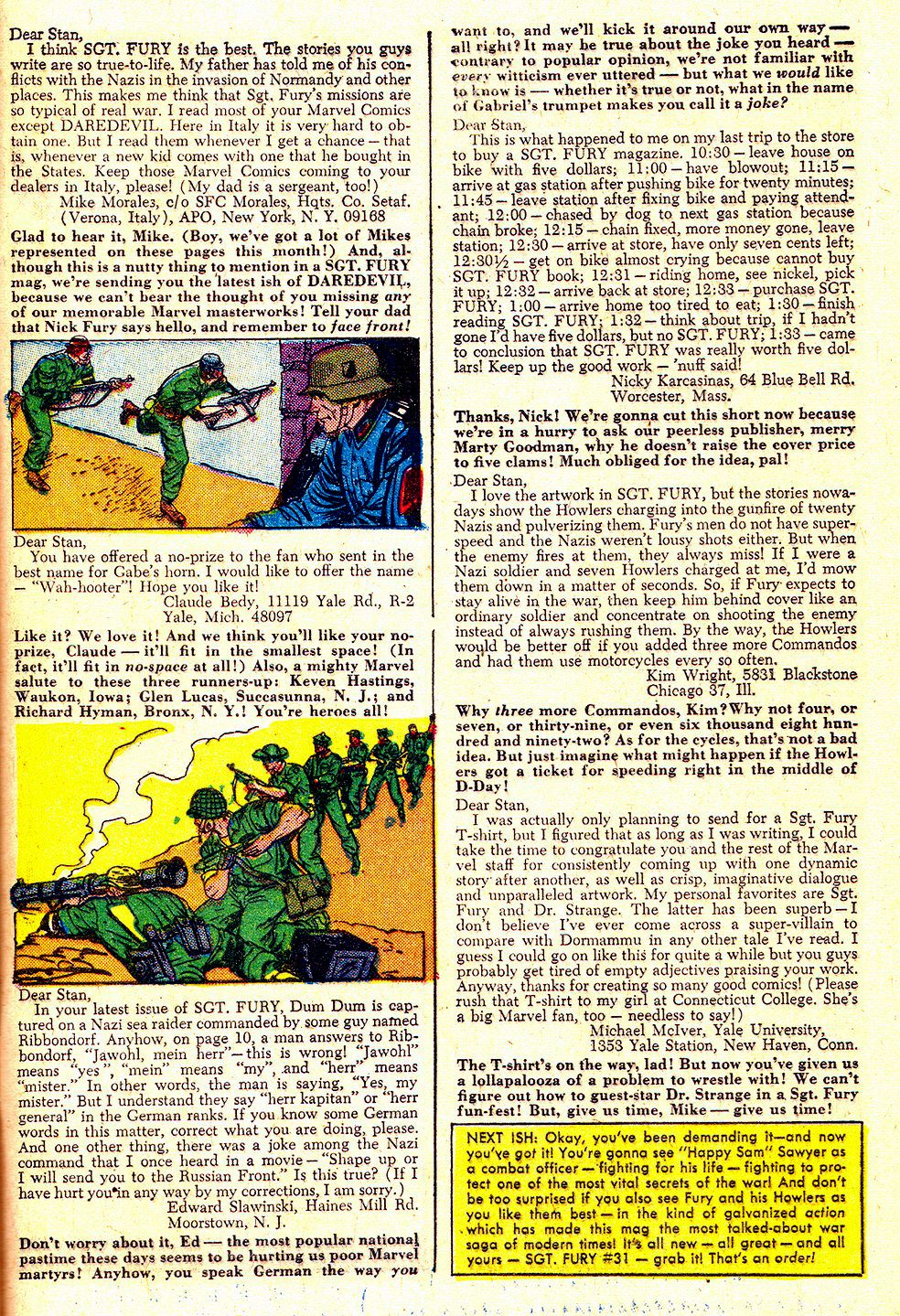 Read online Sgt. Fury comic -  Issue #30 - 33