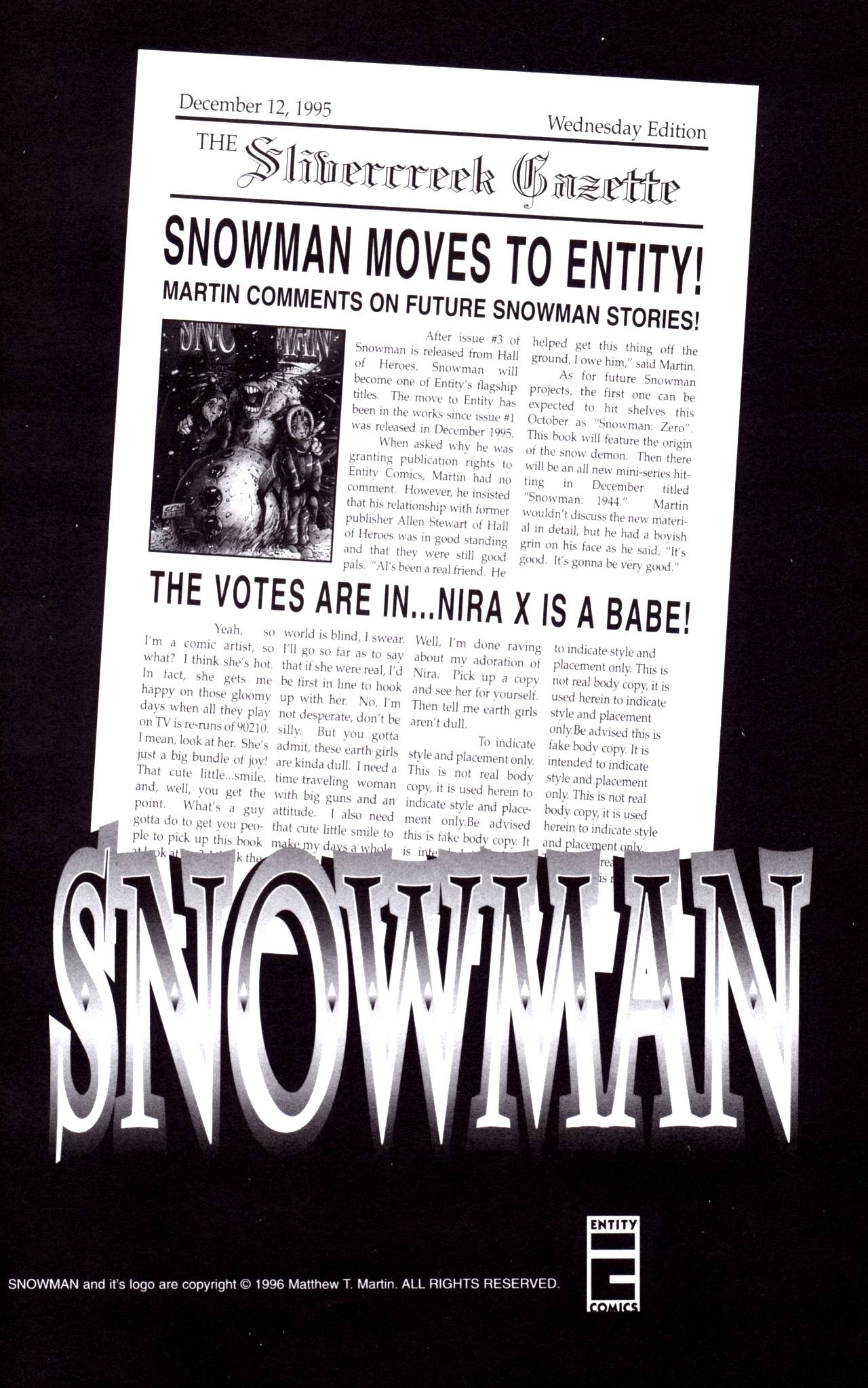 Read online Snowman comic -  Issue #1 - 31