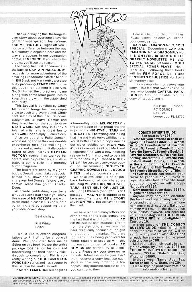 Read online Ms. Victory Special comic -  Issue # Full - 2