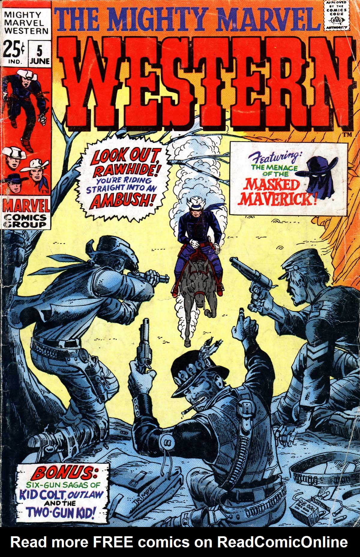 Read online The Mighty Marvel Western comic -  Issue #5 - 1