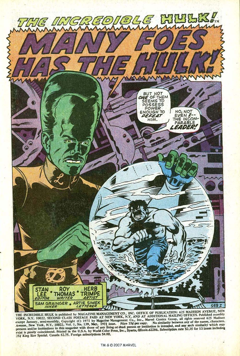 Read online The Incredible Hulk (1968) comic -  Issue #139 - 3