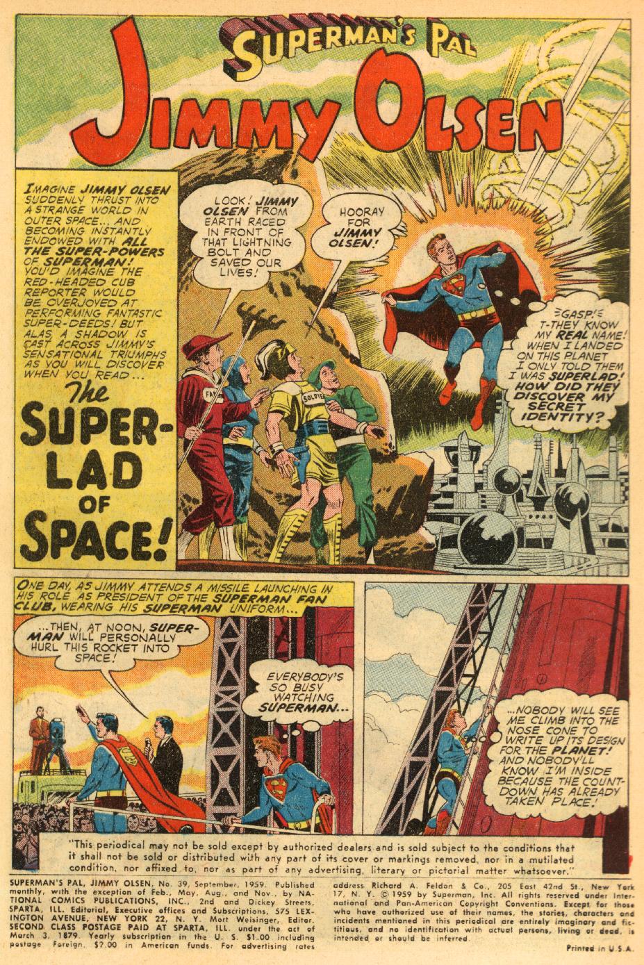 Read online Superman's Pal Jimmy Olsen comic -  Issue #39 - 3