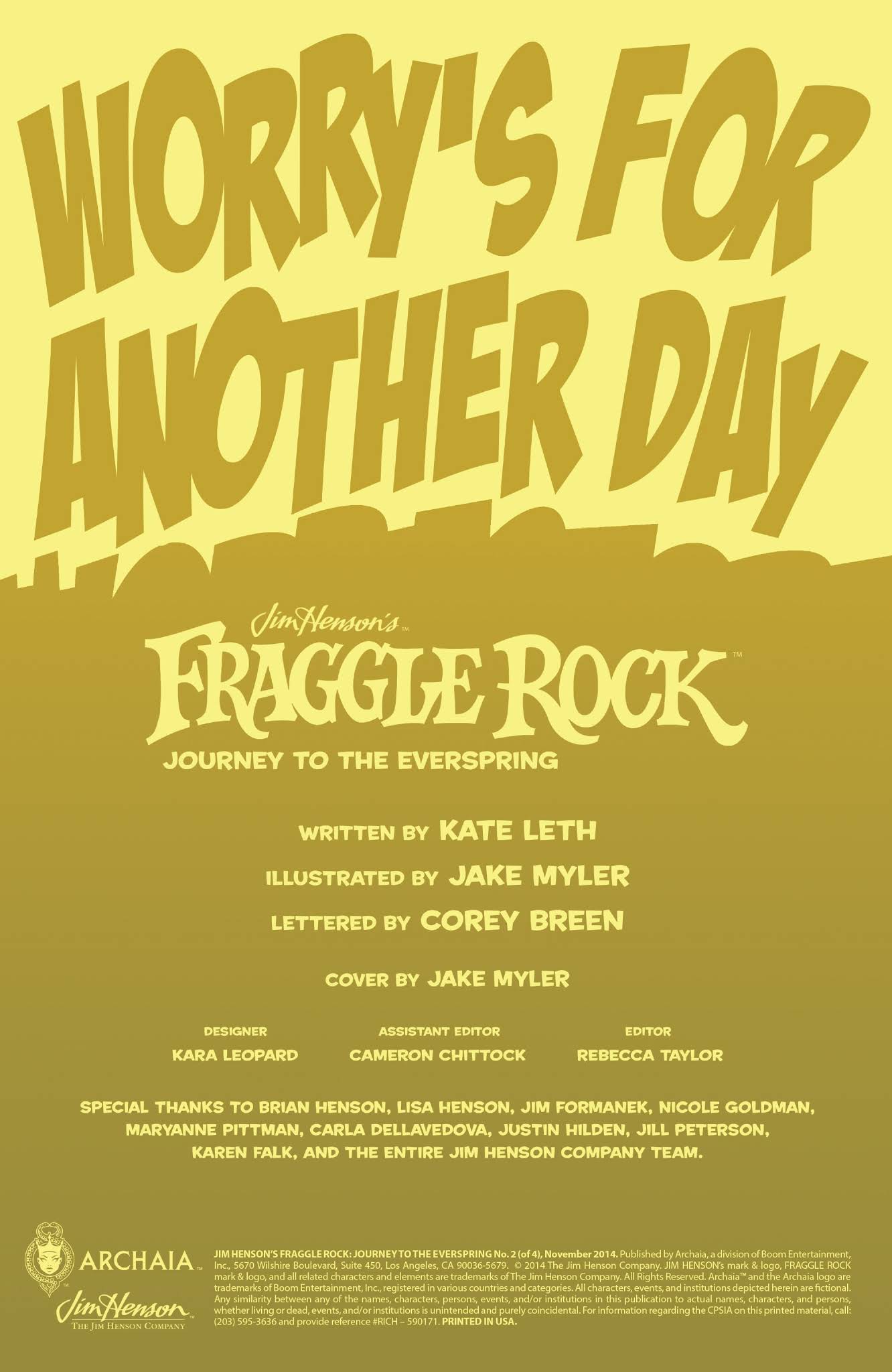 Read online Jim Henson's Fraggle Rock: Journey to the Everspring comic -  Issue #2 - 2