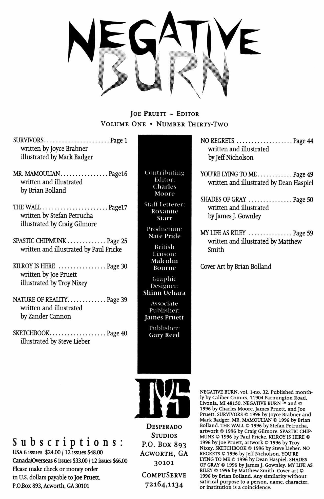 Read online Negative Burn comic -  Issue #32 - 2