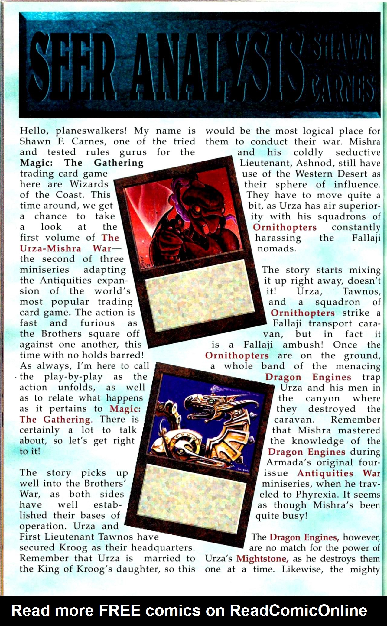 Read online Urza-Mishra War on the World of Magic: The Gathering comic -  Issue #1 - 49