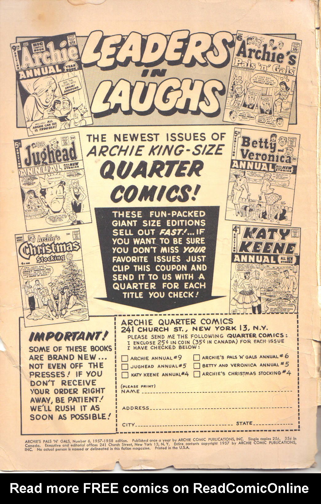 Read online Archie's Pals 'N' Gals (1952) comic -  Issue #6 - 2