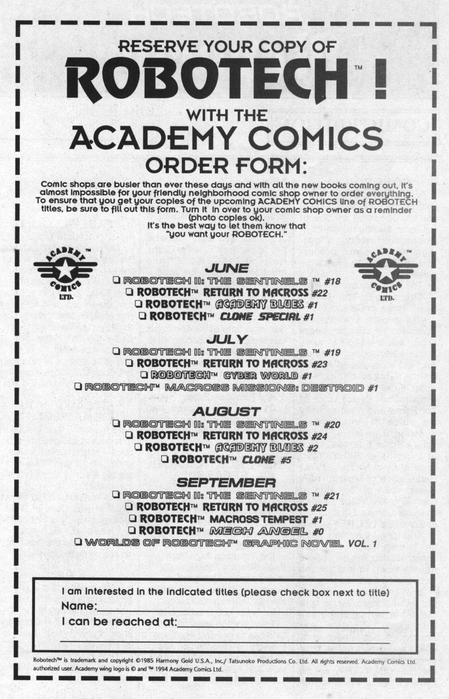 Read online Robotech Academy Blues comic -  Issue #1 - 30