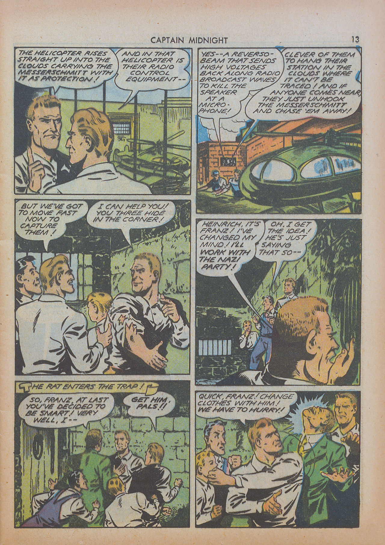 Read online Captain Midnight (1942) comic -  Issue #8 - 13