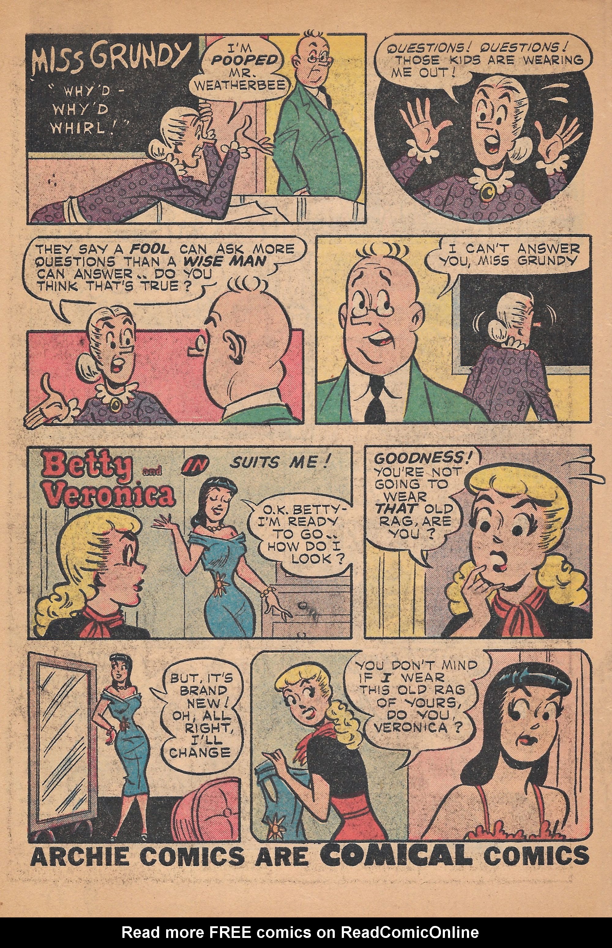 Read online Archie's Joke Book Magazine comic -  Issue #31 - 34