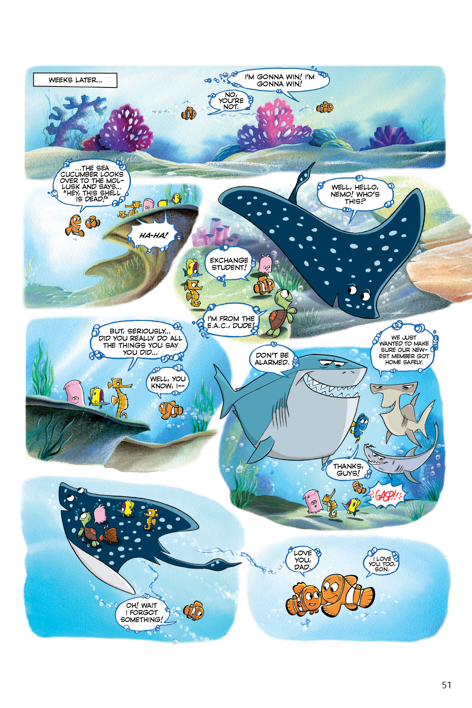 Read online Disney/PIXAR Finding Nemo and Finding Dory: The Story of the Movies in Comics comic -  Issue # TPB - 51