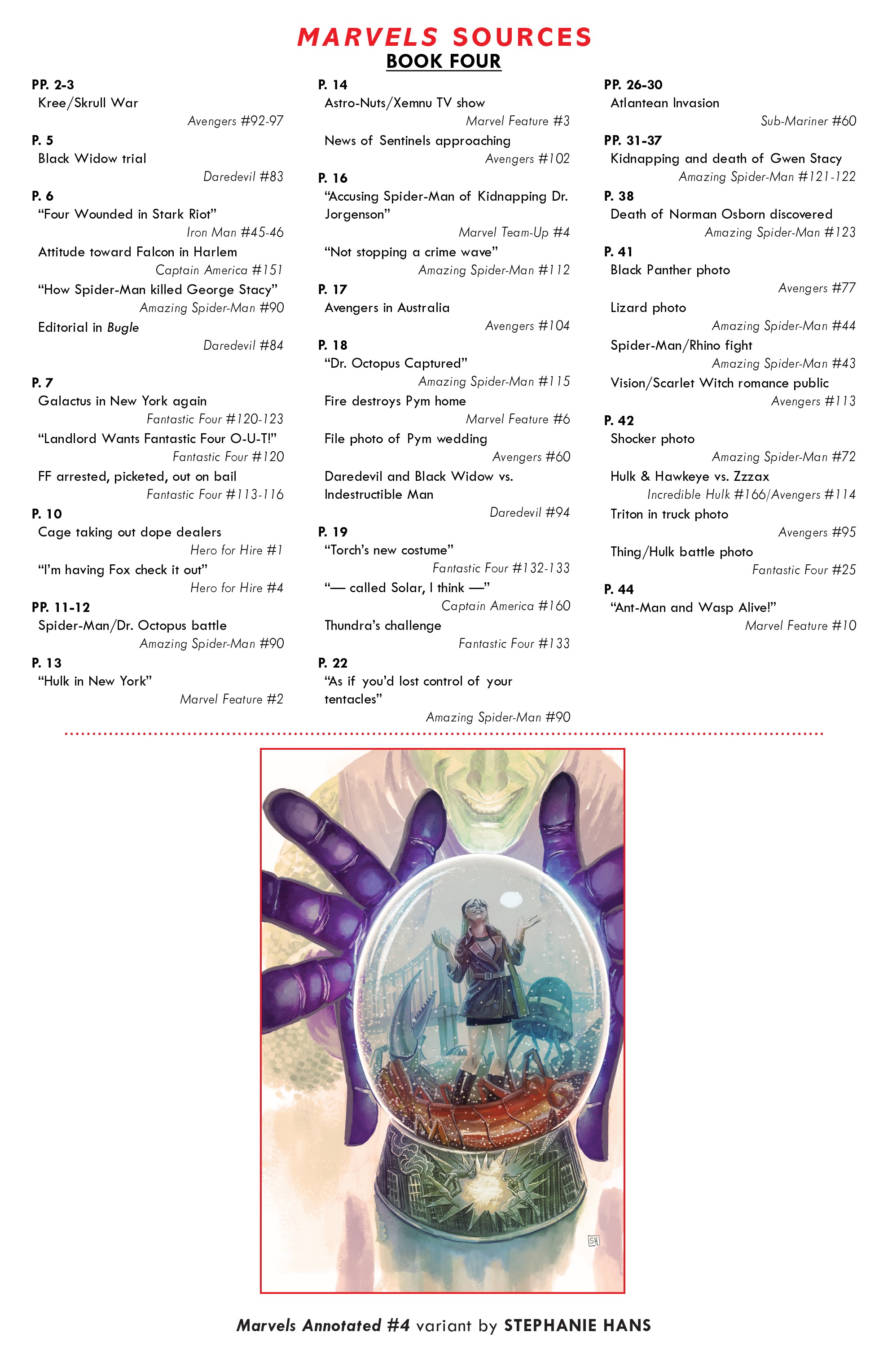 Read online Marvels Annotated comic -  Issue #4 - 106