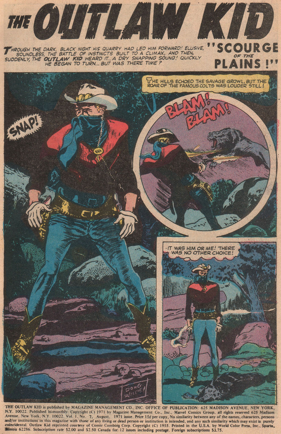Read online The Outlaw Kid (1970) comic -  Issue #7 - 3