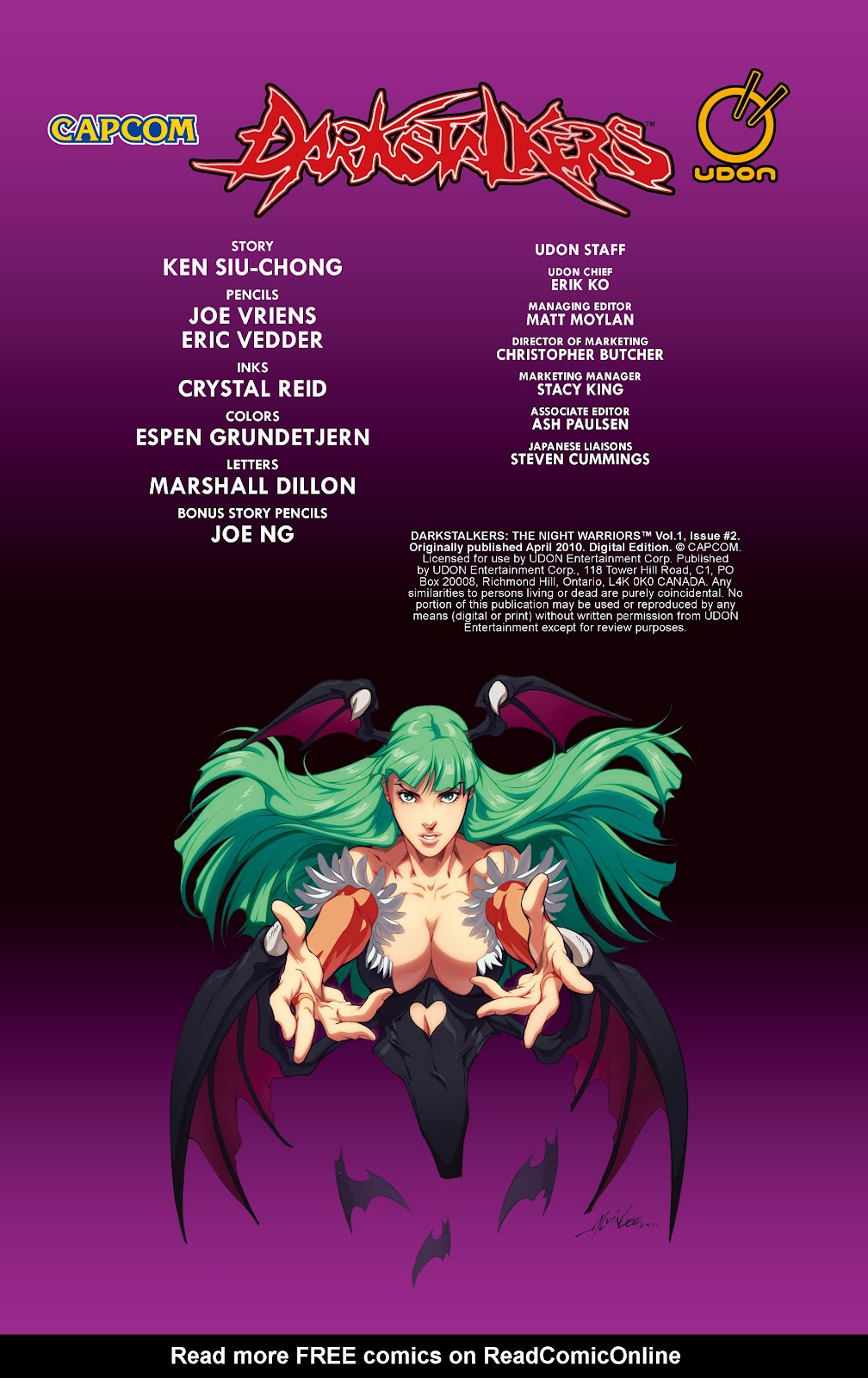 Darkstalkers: The Night Warriors issue 2 - Page 2