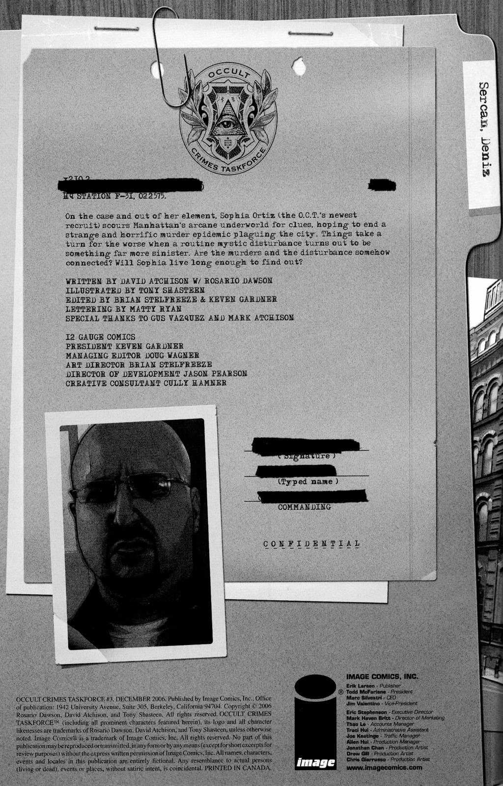 Read online O.C.T.: Occult Crimes Taskforce comic -  Issue #3 - 2