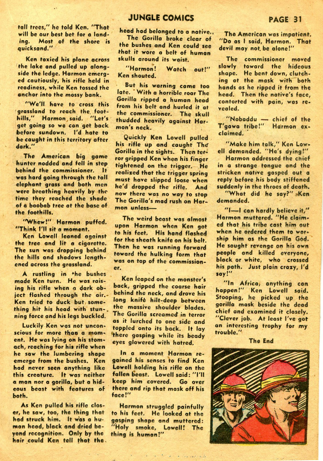 Read online Jungle Comics comic -  Issue #33 - 33