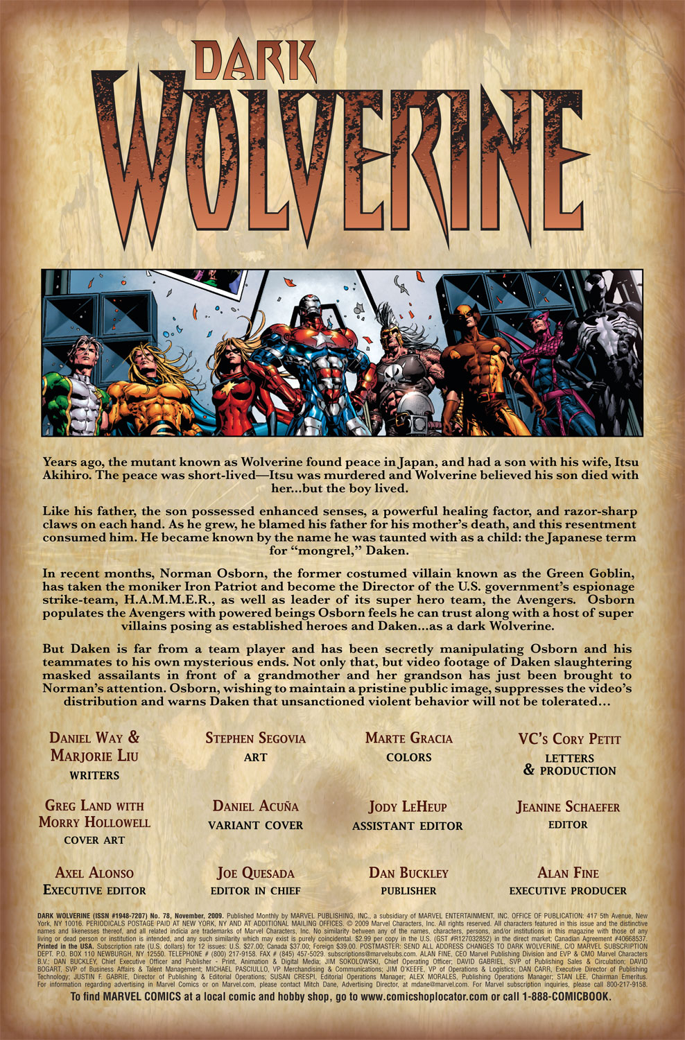 Read online Dark Wolverine comic -  Issue #78 - 2