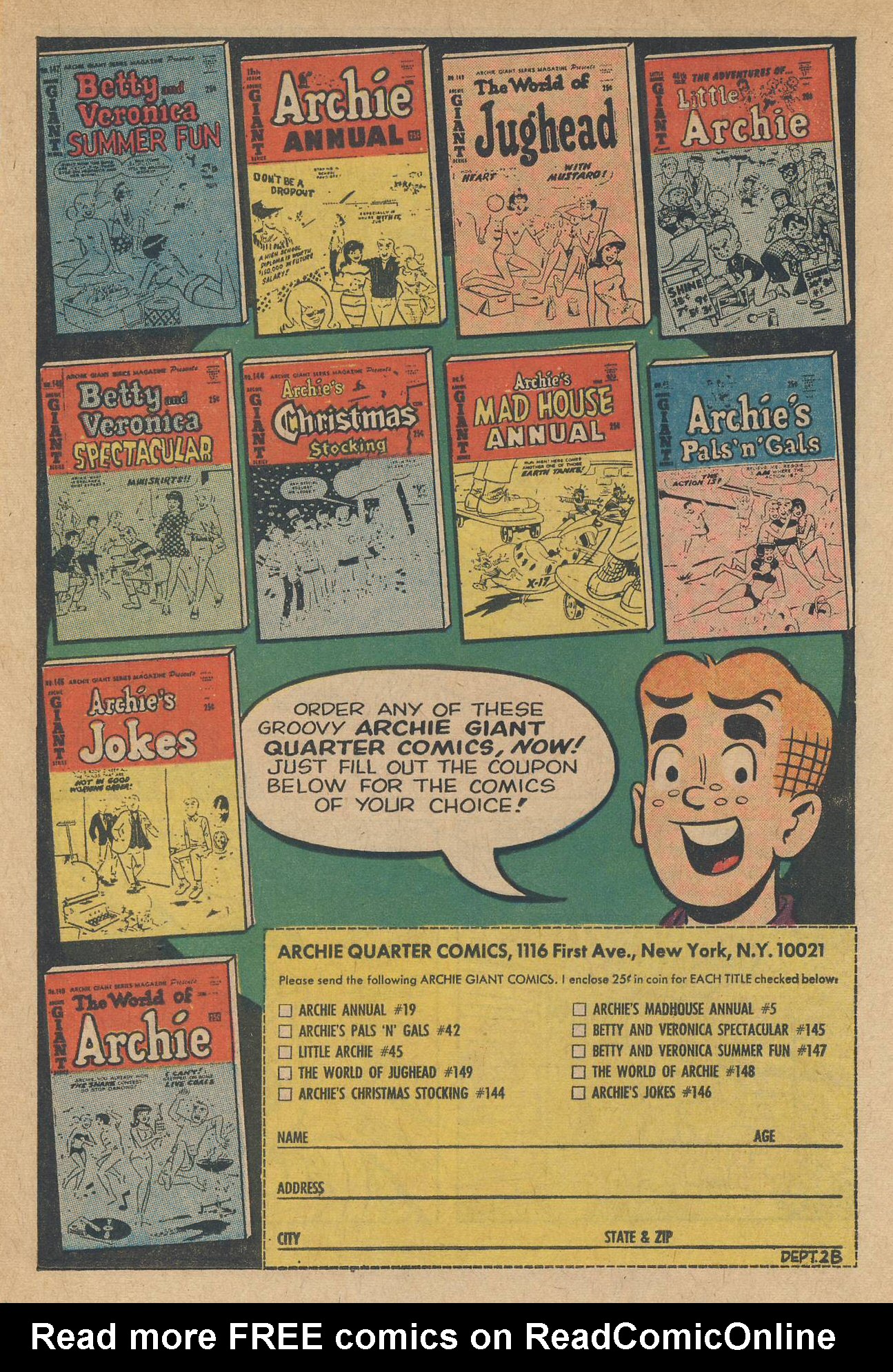 Read online Jughead (1965) comic -  Issue #150 - 19