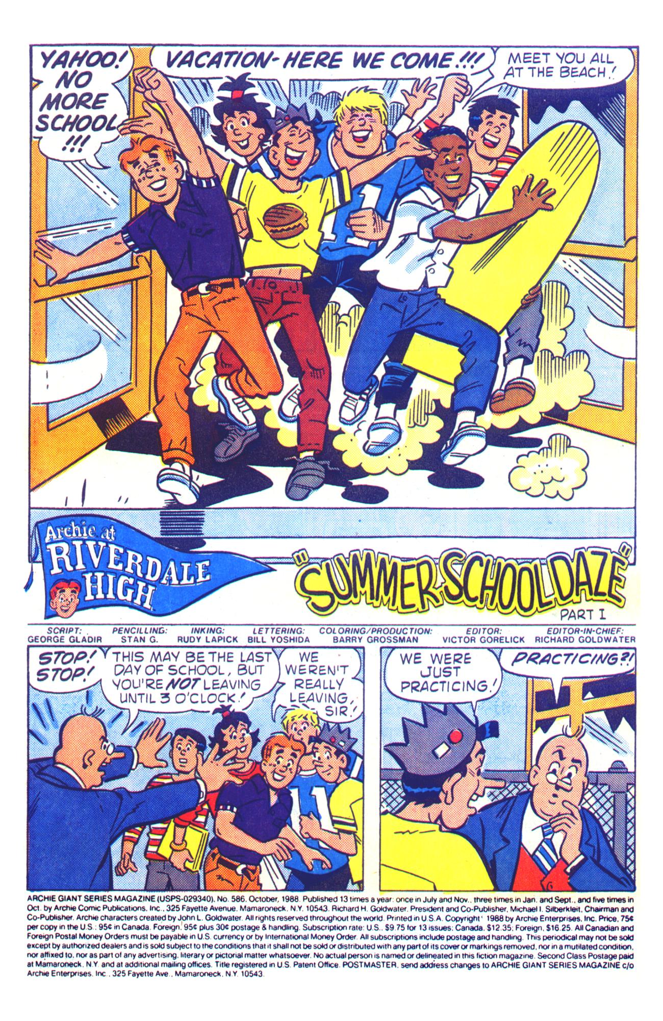 Read online Archie Giant Series Magazine comic -  Issue #586 - 3